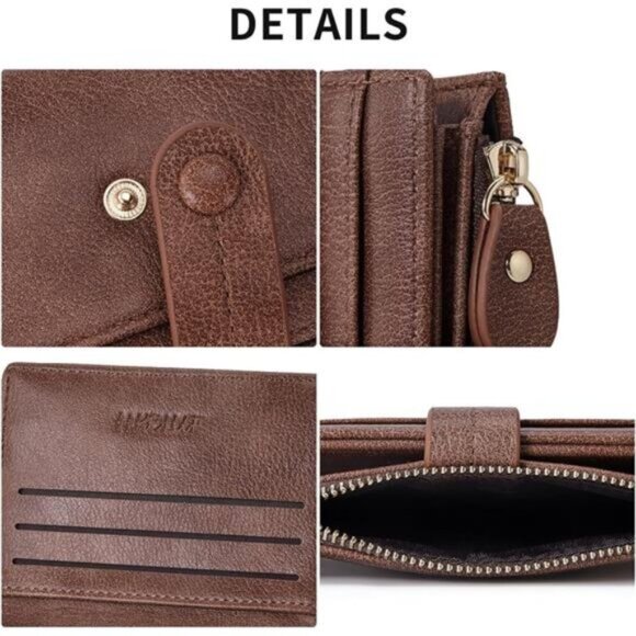 Womens Wallet Small, Card Holder Coffee - Picture 6 of 7